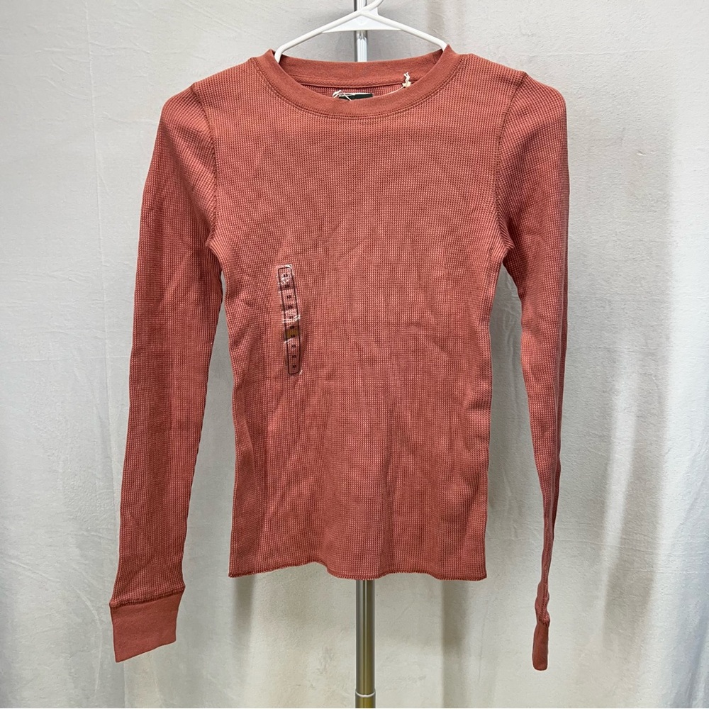 Alpine Design Women's Sedona Clay Long Sleeve‎ Waffle Top Xsmall